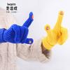 iwarm fashion men's and women's autumn and winter extended wool gloves outdoor riding warm knitted touch screen split-finger gloves