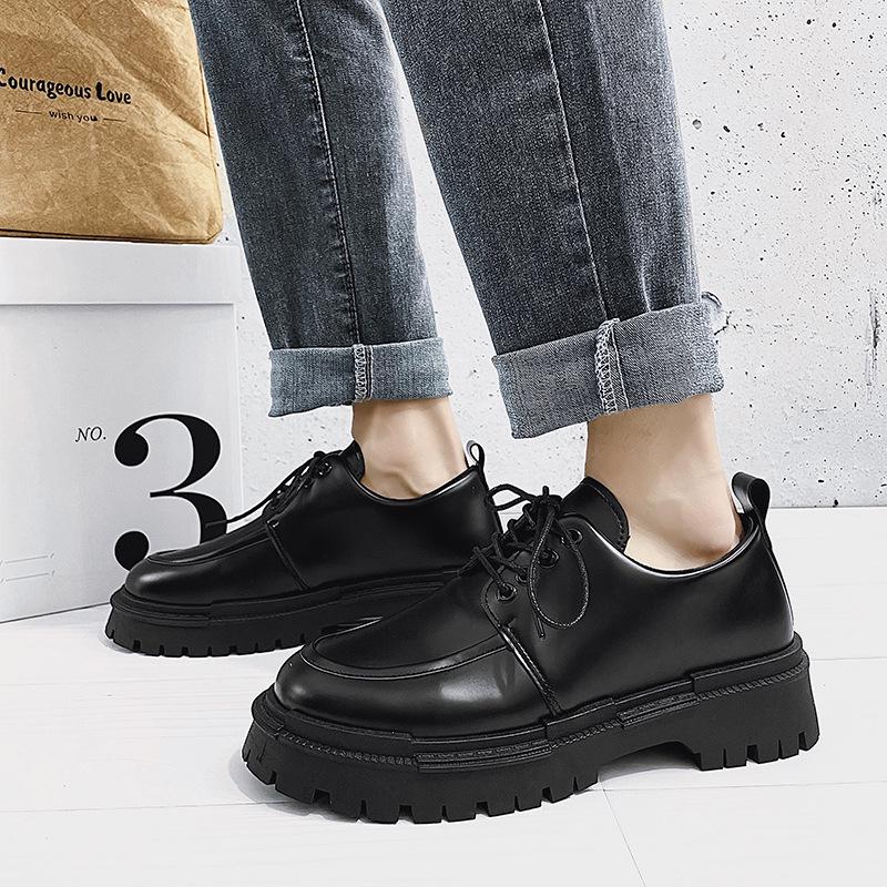 "2025 Men's Japanese Forest Style Leather Shoes - Hong Kong Low-Top Casual Martin Design"