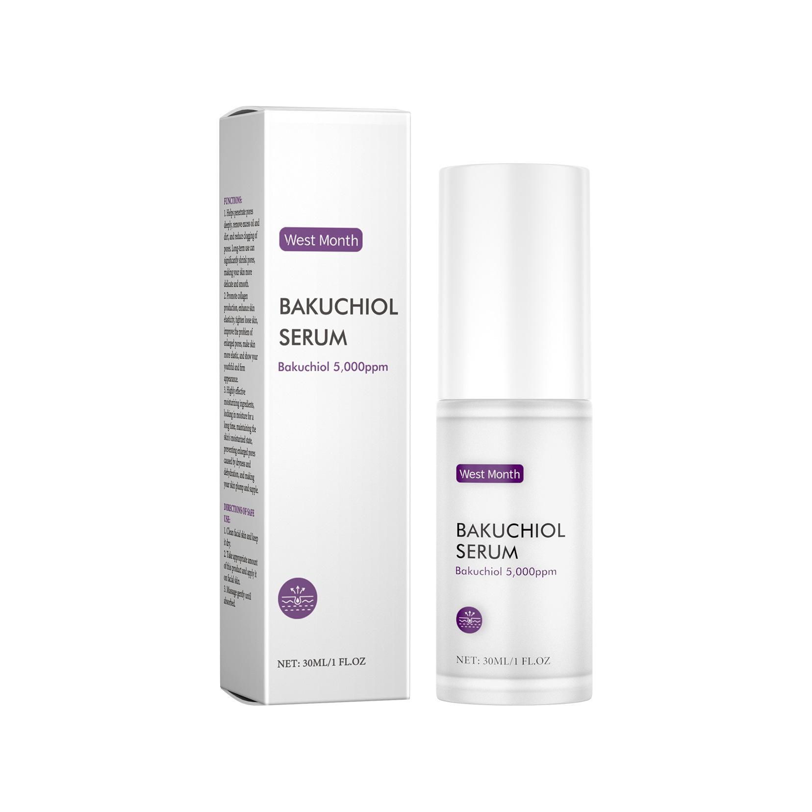 

West Month Сыворотка с бакучиолом для удаления пор, против провисания, для гладкости кожи, подтягивающая, для глубокого увлажнения, освежающая сыворотка для лица с гиалуроновой кислотой 30ml