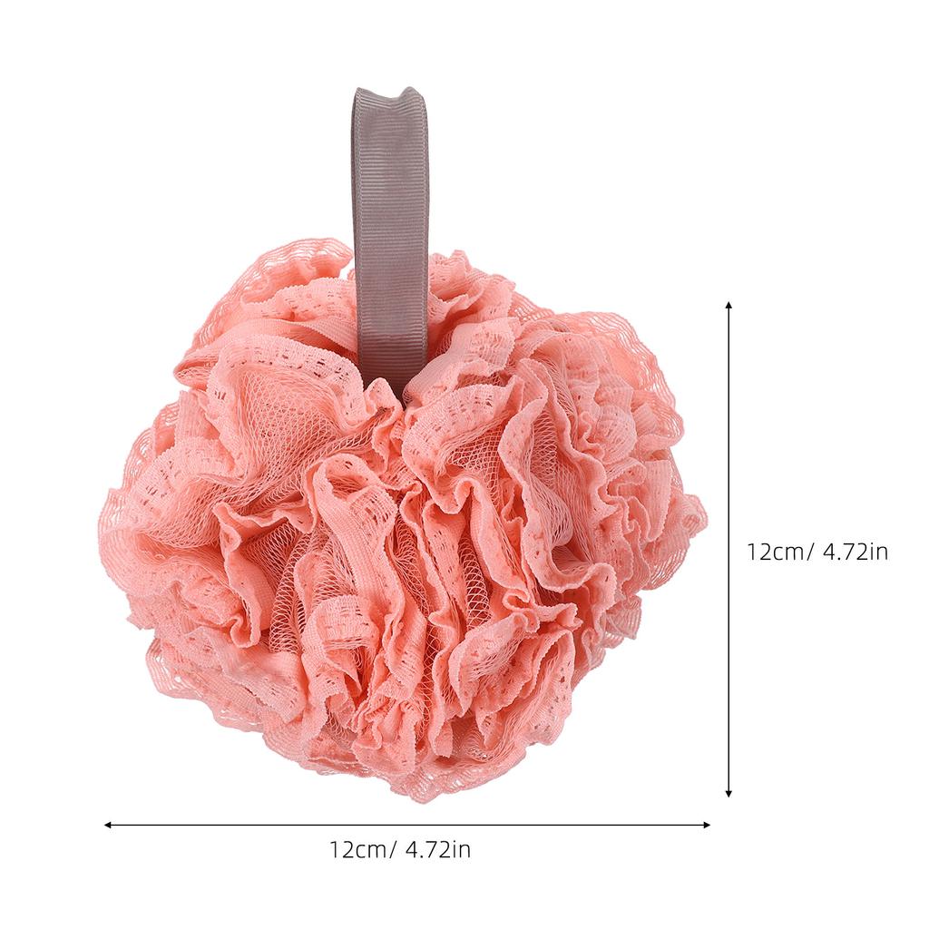Sky-Blue Mesh Bath Ball Shower Ball for Exfoliating Cleansing Soothing Skin Gentle Lathering Hanging Back Scrubber Body