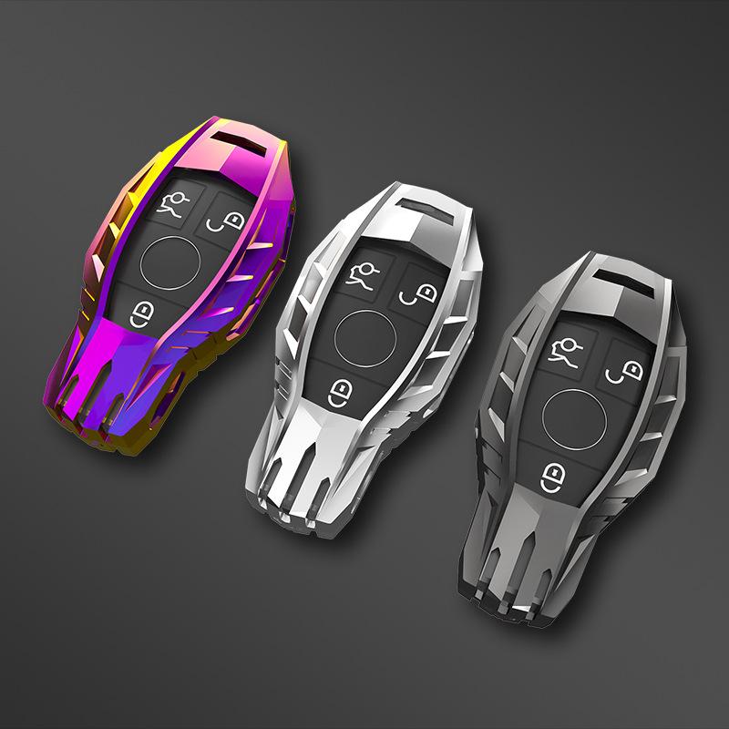 Zinc Alloy  Car Key Cover Keychain Case for Mercedes Benz CLS CLA GL R SLK AMG A B C S Class Remote Holder Accessories