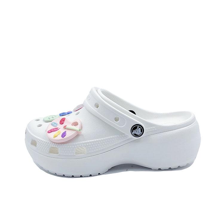 

Crocs Baya Platform Clog Childish Fun Girl s School Style Childlike Beach EVA Hole Shoes Unisex White 34-35 белый