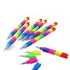 5 Stück/Los Kreativer Regenbogen Stapelstift Tauschstifte Baustein Nicht Anspitzbarer Bleistift Schreibstift für Kinder Niedliche Bleistifte