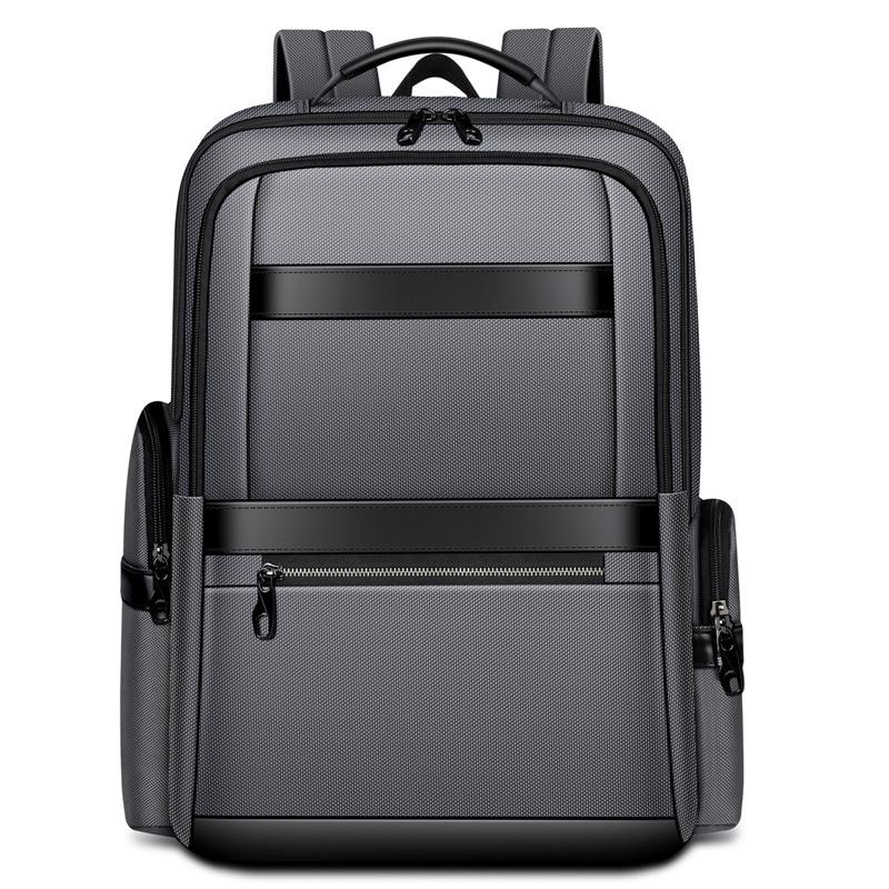 A Men's Backpack Made of Leather Fabric for Business Commuting, A Stylish Travel Bag and A Fashionable Computer Bag