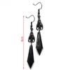 Gothic Bat Earrings with Red Black Teardrop Beads Earrings For Bat Lover Women Girls Party Halloween Jewelry Gothic Gift
