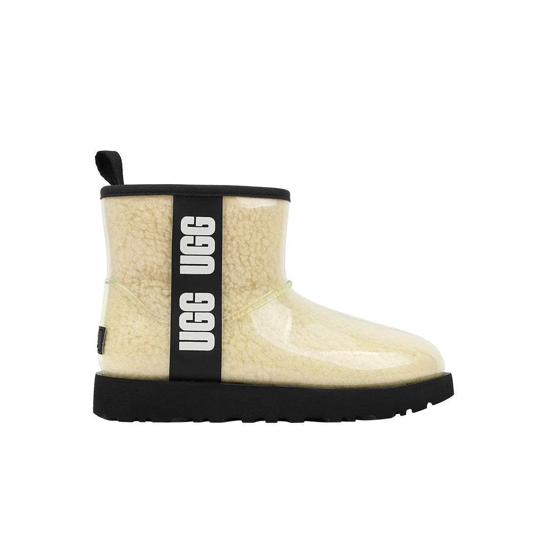 UGG Classic Clear Mini Натуральный Черный Женские Кроссовки Крем 1113190-NBLC 36