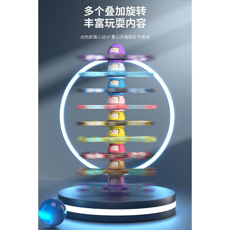 Face-changing Fingertip Top Decompression Toy Transforming Luminous Children's Kindergarten Gift