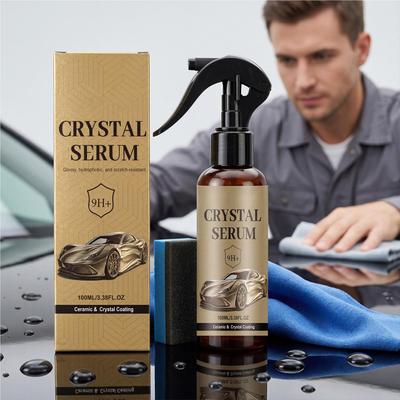 High Gloss Car Ceramic Coating Spray 100ml Waterproof Auto Paint Crystal Coating Agent with Sponge Towel Auto Detailing Care