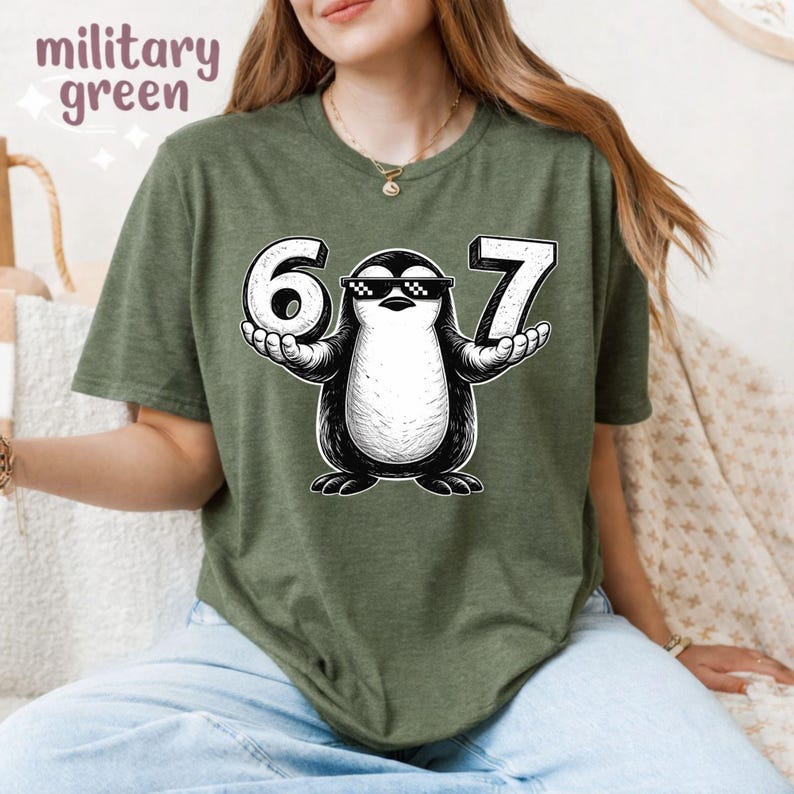 

funnt 67 meme Nihilist Penguin TShirt Funny Sarcastic Bird Graphic Tee 3XL