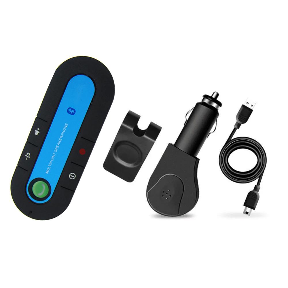 

НОВЫЙ беспроводной Bluetooth-совместимый спикерфон 4.1+EDR Handsfree автомобильный комплект динамик MP3-плеер автомобильное зарядное устройство синий