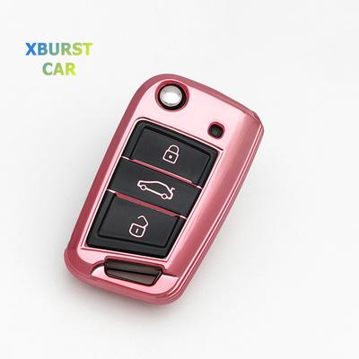 Car Key Case Cover Shell Bag For Skoda Octavia Kodiaq Karoq For Seat Ateca Leon For Volkswagen VW Polo Golf 7 MK7 Tiguan Passat
