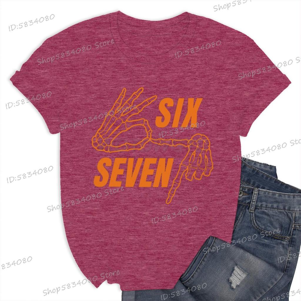 Six Seven Meme Halloween Shirt Funny Gift for Him Her Trend Halloween 6 7 Vintage Tee Unisex Women Internet Humor T Shirt