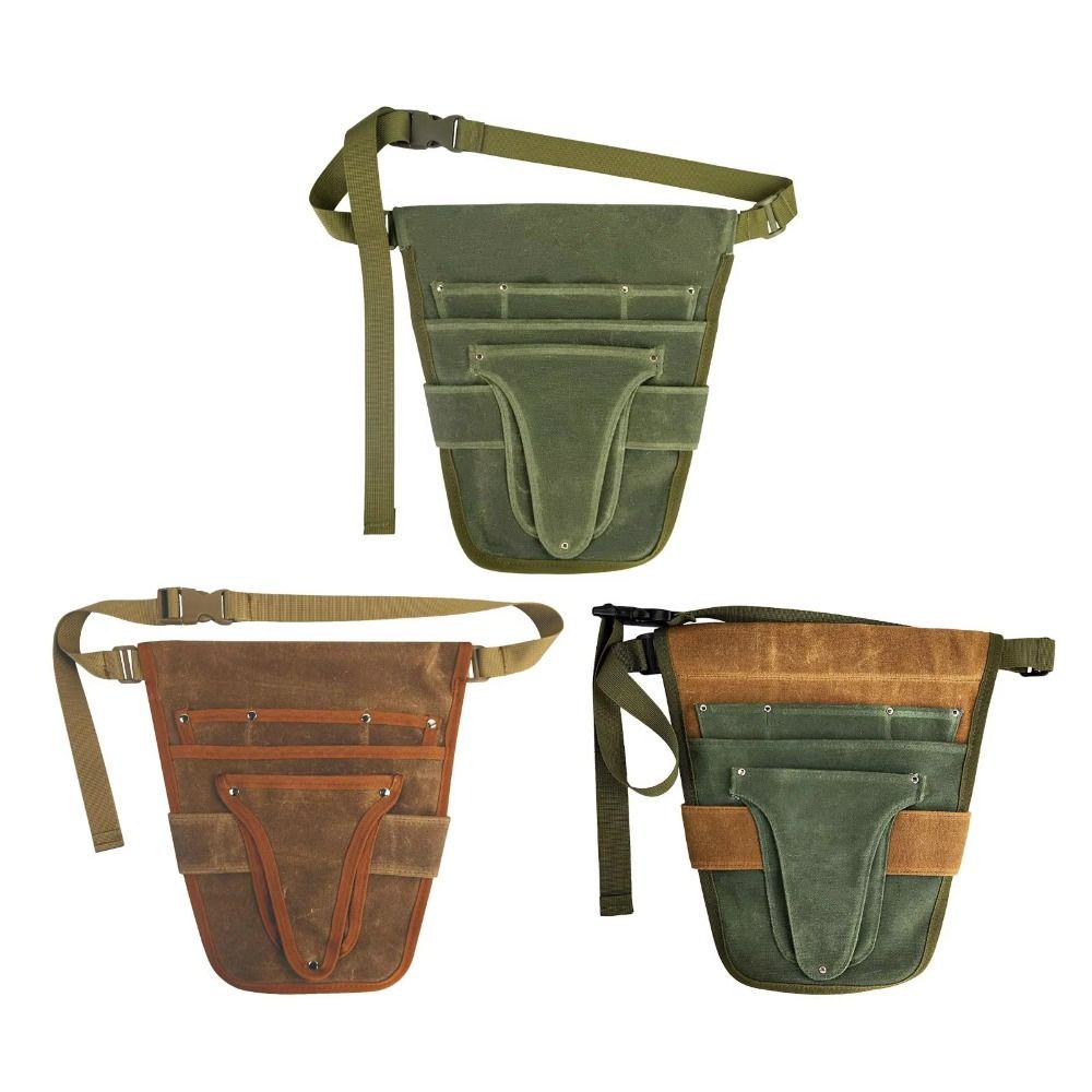 Adjustable Gardening Tools Belt Portable Canvas Material Garden Waist Pouch Unisex Design Durable Tool Belt Pouch Woodwork
