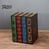 Talos Fake Book Decoration Ornaments, Flip-Top Hollow Storage Design, Vintage Style Decorative Box, for Coffee Table, Bookshelf Display