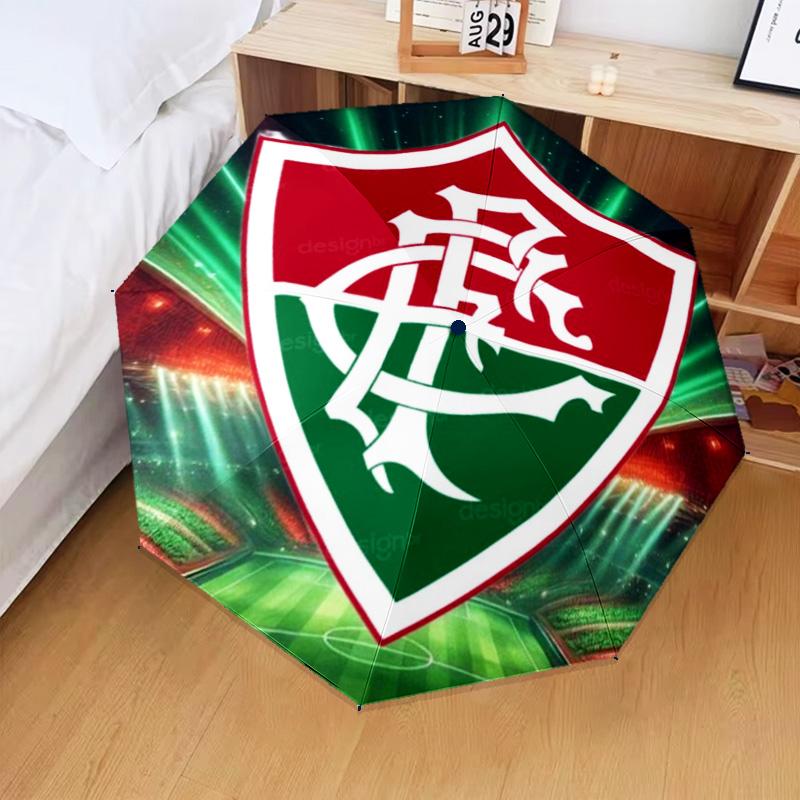 1PC Flumi-nense Football Crest Printed Umbrella Folding umbrella, automatic umbrella 8-Frame for Travel, camping Fan gifts Christmas Gifts