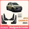 Car Mud Flaps Splash Guards For Hyundai CASPER EV 2024-2026 Exterior Accessories Set Of 4 Black Tire Fender Protectors