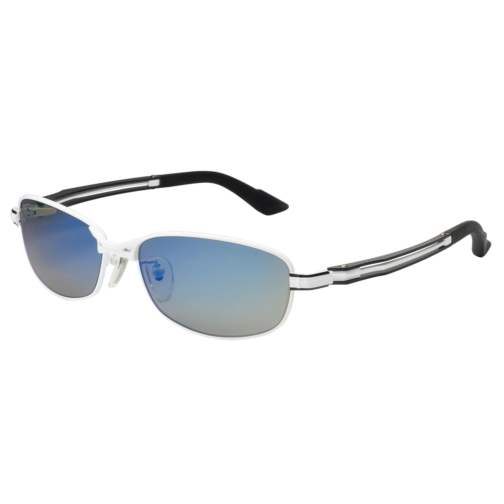 

Zeque Polarized Sunglasses Matte White TRUEVIEW BLUE MIRROR Feiz 57 F-2006 SPORTS/