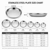 Easy Clean Stainless Steel Dining Dish Stainless Steel Outdoor Camping Tray  BBQ