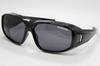 Driving Polarized Sunglasses UV Protection Over Glasses Lightweight Sports Sunglasses Fishing Golf Driving Black Overglasses [Captain Stag] Men's