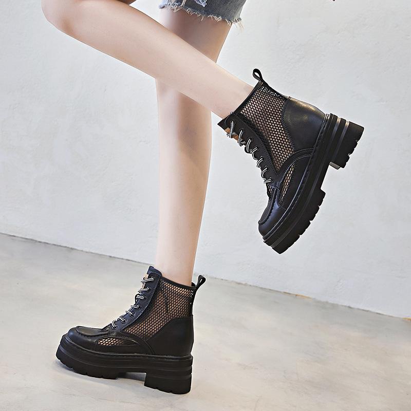 Neue innere Erhöhung Martin Boots Sommer Retro Boots Kurzstiefel Große Gelbe Stiefel Kleine A