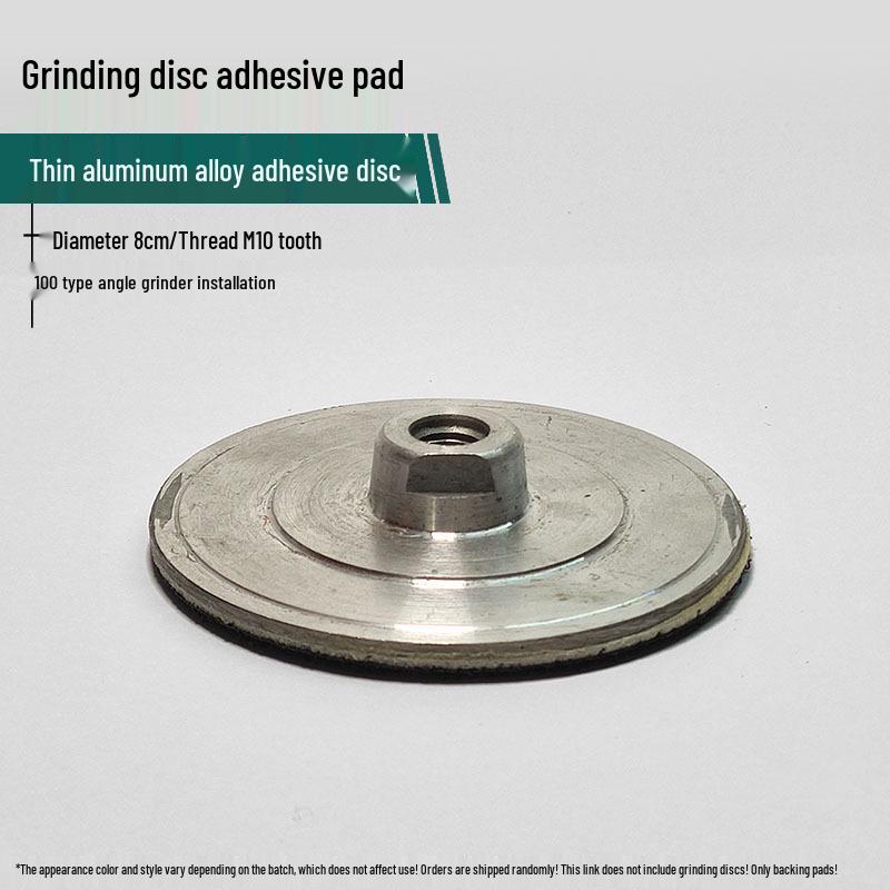 Self-Adhesive Stone Polishing Pad for Angle Grinders, Aluminum Alloy Disc with Water/Dry Grinding Capability and Sandpaper Suction Cup.