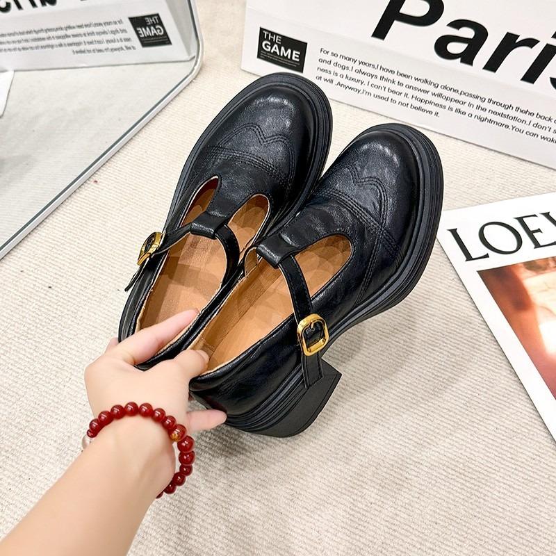 Women's Fashion Thick Heel Shoes Spring New Round Head Deep Mouth Thick Sole Anti-slip Wear-resistant High Heels