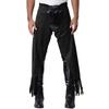 Vintage Cowboy Fransen Chaps für Herren, Verstellbare Schnalle Wildlederhosen, Schrittfreies Design für Halloween & Western-Themenparty
