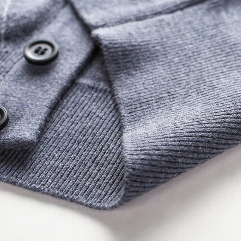 Hengyuanxiang Men's Thickened Wool Blend V-Neck Knit Vest
