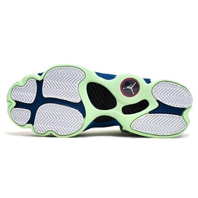 Scarpe da Basket Air Jordan 6 Rings Green Abyss Antiscivolo Ammortizzazione Resistente all'Abrasione Mid top Blu Verde 323399-003