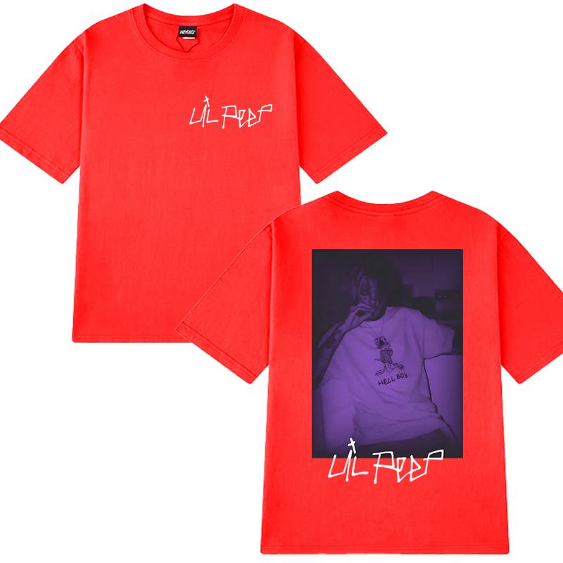 Lil Peep T-shirt vintage a maniche corte per fumatori Unisex Donna Hip Hop Oversize streetwear Unisex Abbigliamento 100% Cotone T-shirt