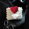 New Cute Cartoon Red Hearts Car Tissue Box Hanging Paper Holder for Car Back Seat Headrest Armrest Paper Organizer Storage