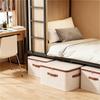 1pc Foldable Storage Box with Zipper, Space Saver for Closet & Wardrobe, Handle for Seasonal Clothes, Blankets, Toys