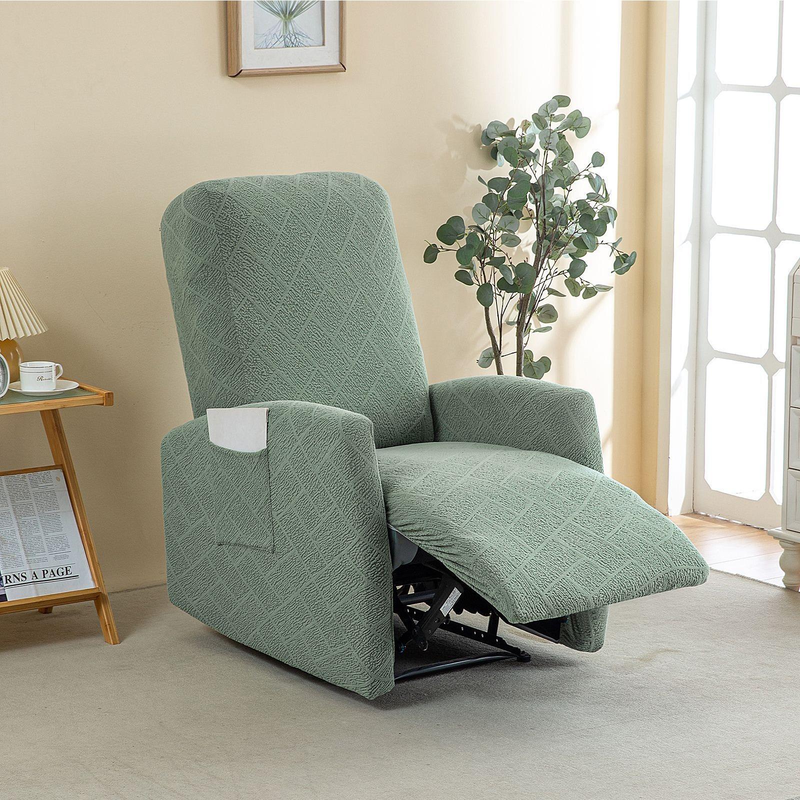 

Thickened Jacquard Elastic Split All-Inclusive Massage Sofa Cover, Functional Space Capsule Single Leisure Recliner Cover M Chivas Petit