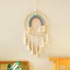 1pc Bohemian Souvenirs Hand-woven Tassel Rainbow Tapestries Simple Homestay Home Living Room Wall Hangers Cotton Thread Gift