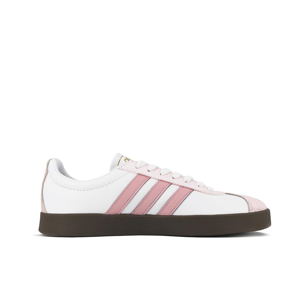 adidas Neo Vl Court Song Of Love, Amber Leather Low Top Skateboard Shoes Unisex Pink White ID6015(Team189-)