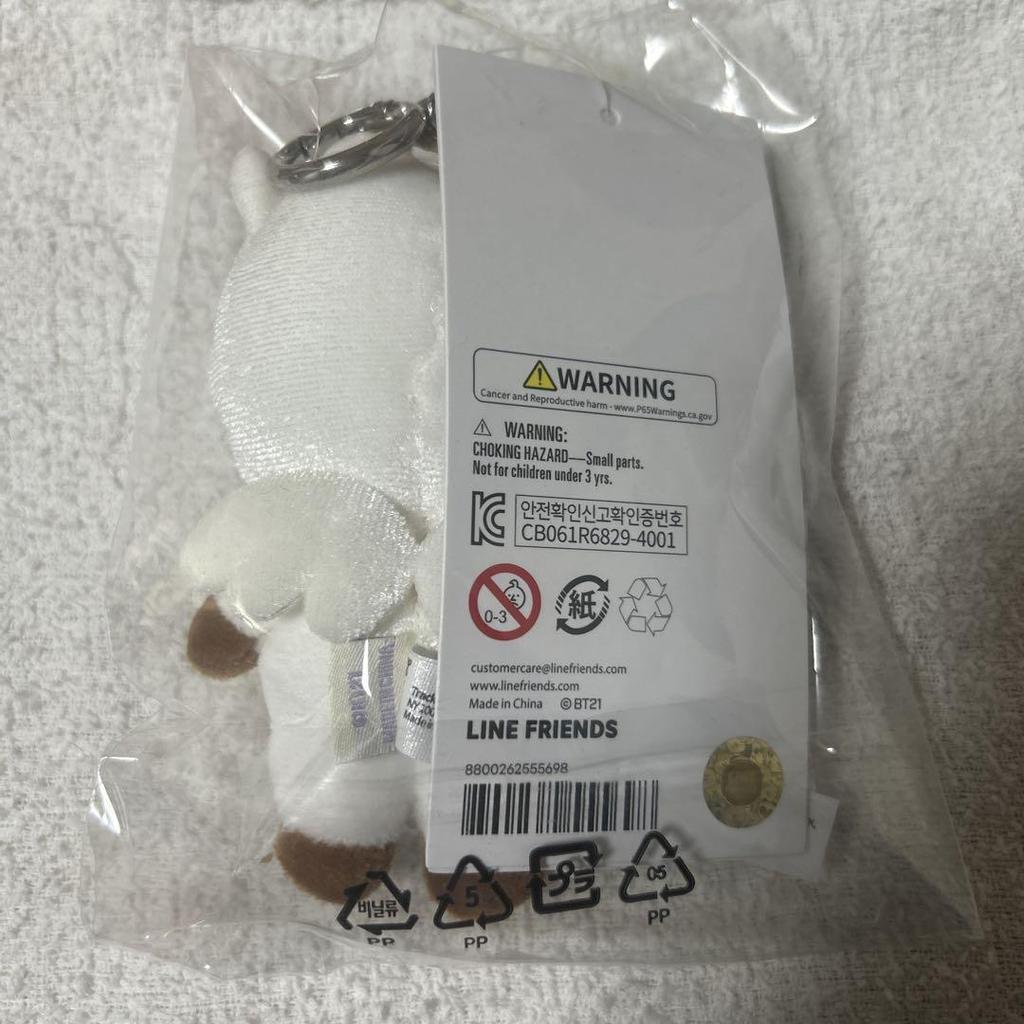 [USED] LINE FRIENDS plush toy with keychain
