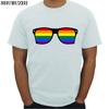 Men Cotton Tshirt Summer Fashion Short Sleeve Top Tees Male T-shirt Glasses Rainbow Gay Men's Premium T-Shirt