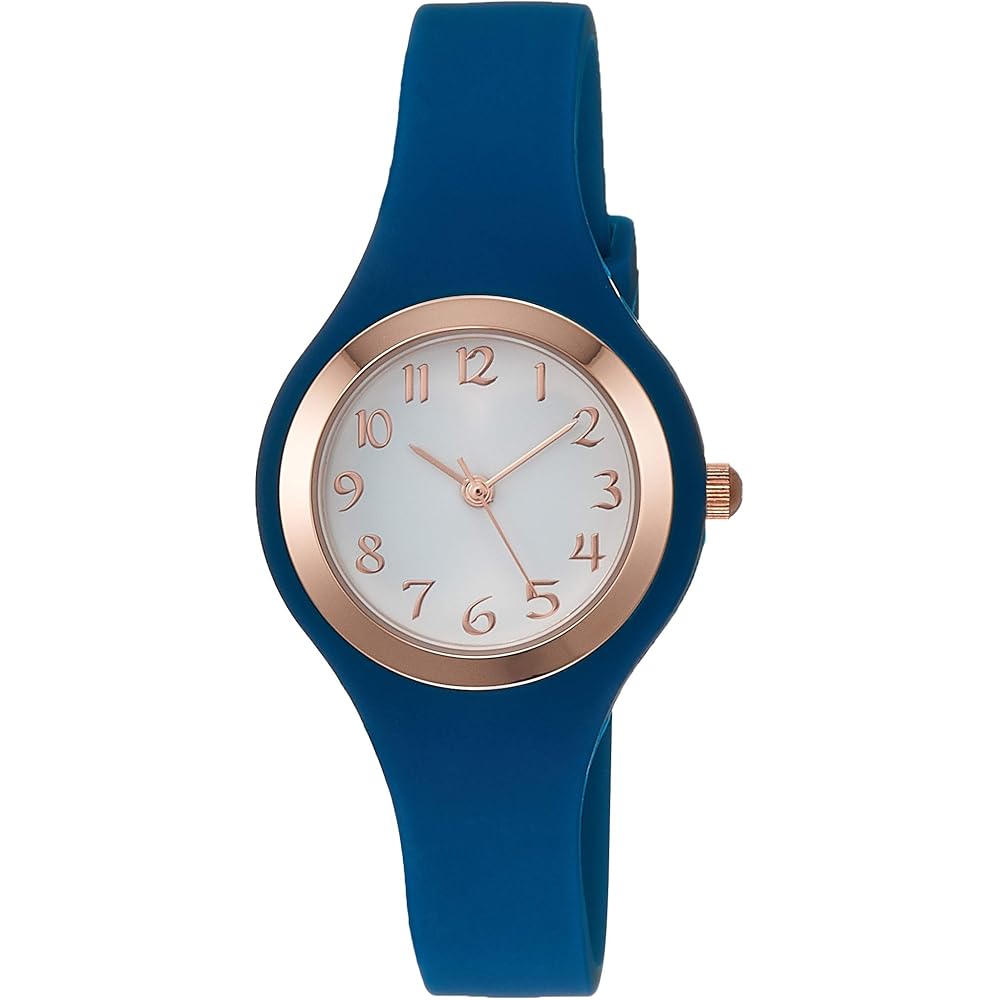 Fieldwork Analog Watch Muffin Silicone Strap White Dial ASS109-14 Women s Blue