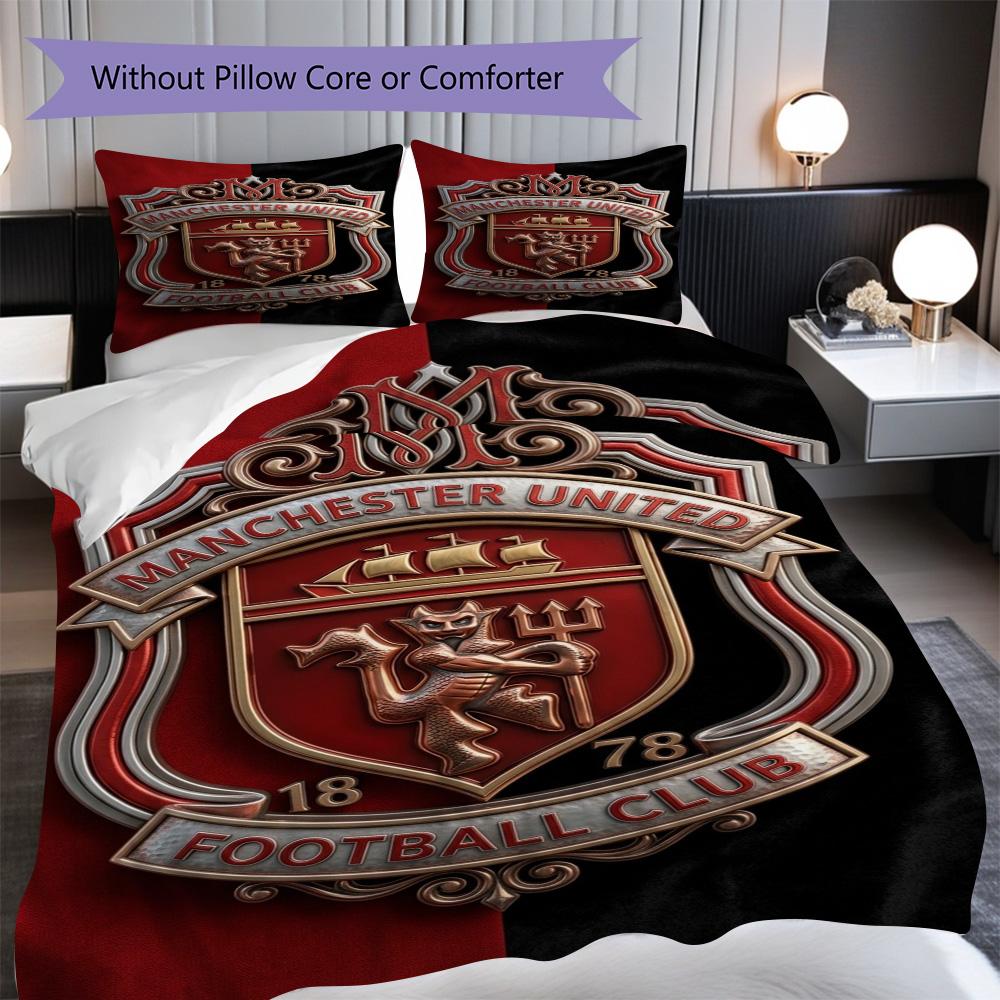Glory Devils Rise Three-piece set (1 * duvet cover + 2 * pillowcase, without core) 2D Flat Duvet cover and pillowcase Bedding set Soft and comfortable