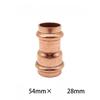 I.D 15-54mm Copper Double Clamp Pressure Pipe Fittings, Direct V-shaped Clamp Pressure Straight Through Water Pipe Joint