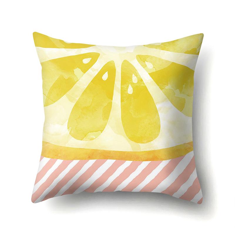 Cool Summer Fruit Polyester Pillowcase Car Decoration Home Print Small Fresh Cute Pillowcase