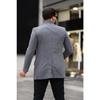 Men's Casual Cut Windproof Buttoned Long Black Cuff Coat