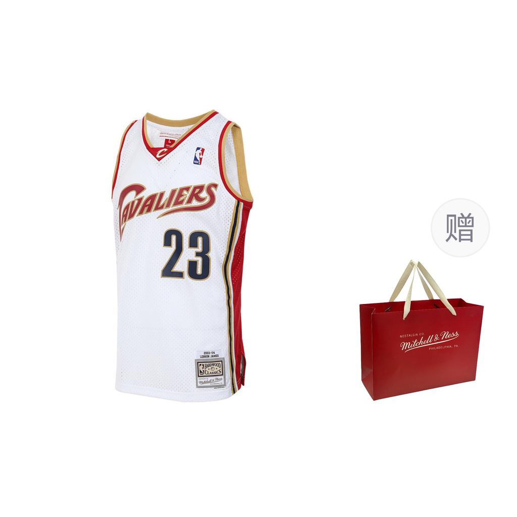 Mitchell & Ness Lebron James Cleveland Cavaliers 2003 04 Swingman Trøje SMJYCP19209-CCAWHIT03LJA
