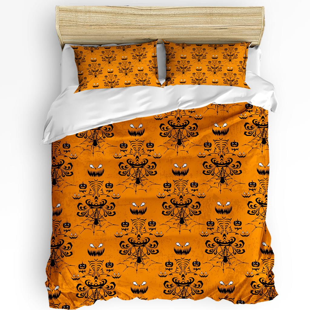 Halloween Haunted Mansion Purple Black Duvet Cover With Pillow Case Custom 3pcs Bedding Set Quilt Cover Double Bed Home Textile