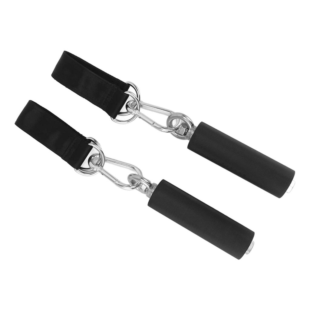 1Pair Pull Up Handle Cable Handle TPR Rubber Coated Grip Anti Slip Straight Gym Equipment Attachment for Weightlifting Exercise