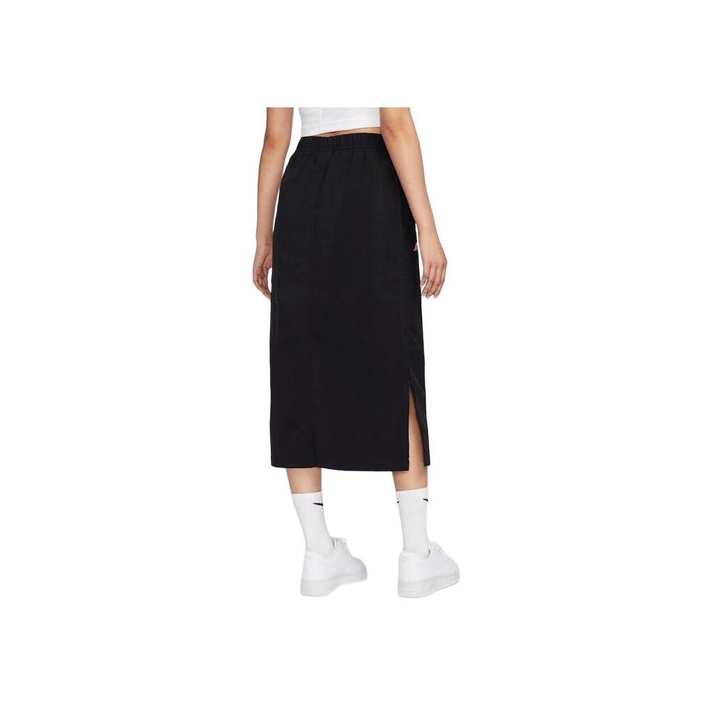 Nike Classic Solid Color Midi Casual Skirt Women Skirts Black HM4623010