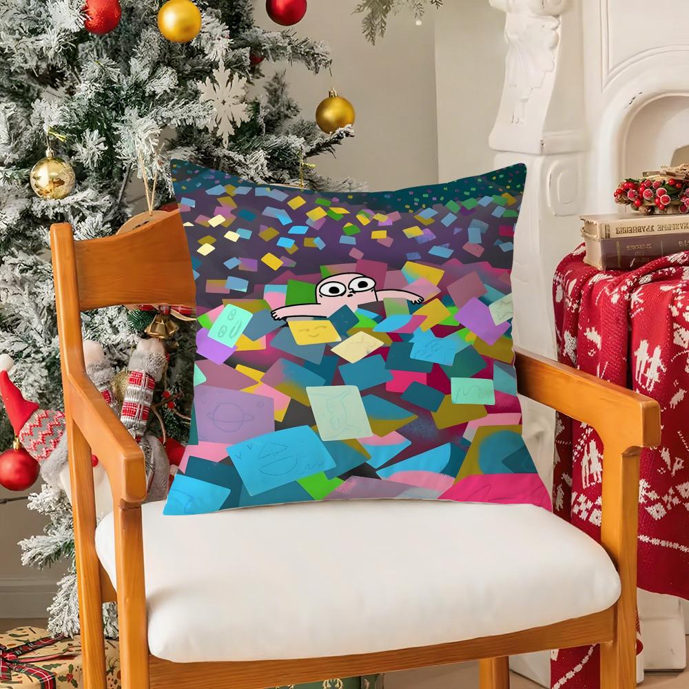 Cartoon Fun Funny Ketnipz Cute Pillow Case Silky Short Plush With Invisible Zipper Dustproof Sofa Cushion Cover For Home Decor