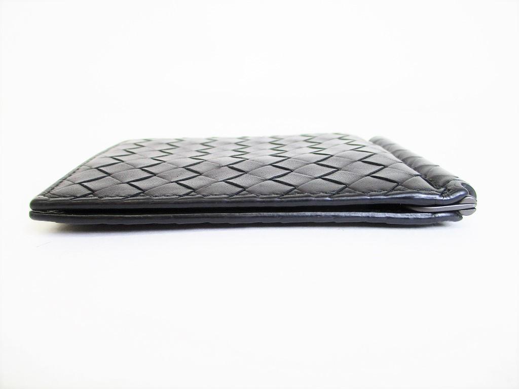 Authentic BOTTEGA VENETA Intrecciato Black Leather Bifold Bill Wallet #8521  Seller Refurbished