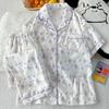 Broken Flower Rabbit Fairy Wind Pajamas Summer Cloud Cotton Short Sleeves Cute Loungewear Fashion Suit