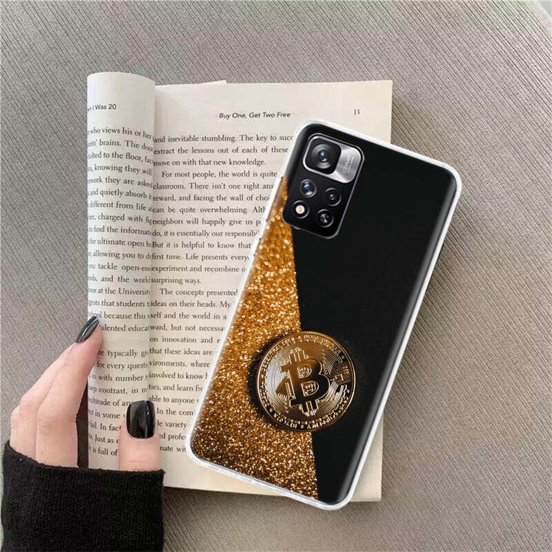 Virtual currency bitcoin Phone Case For Xiaomi Redmi Note 14 13 Pro Plus 5G Cover 13C 14C 12 12C 9 9T 9C 10 10C 8 7 6 10A 9A Pro